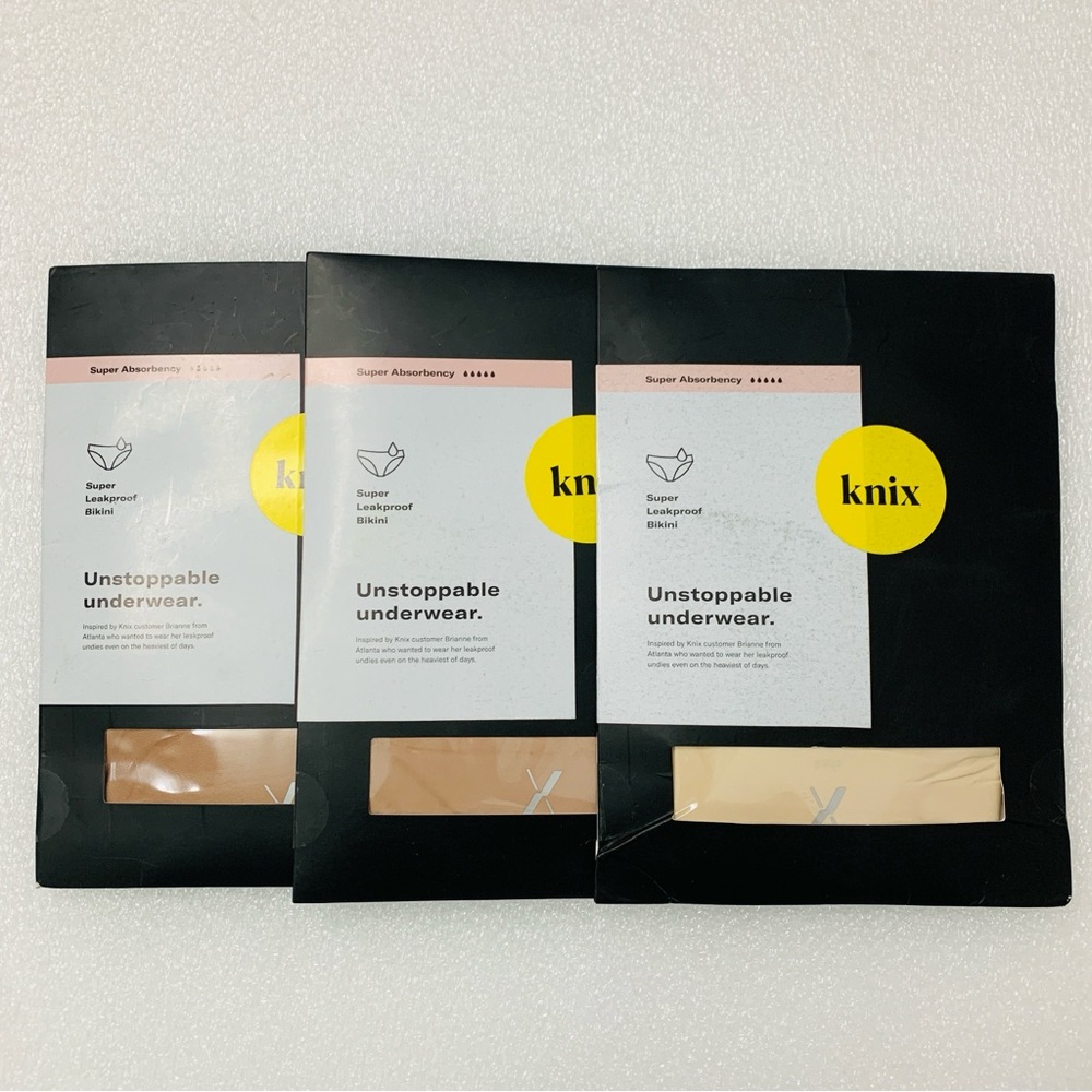 Knix Super Leakproof Bikini Panties - 3Pk Size S